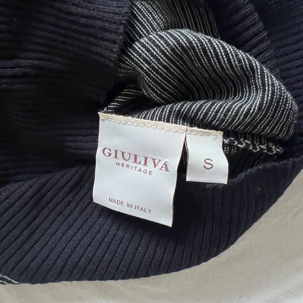 NWOT Giuliva Heritage Domitilla Striped Wool Turtleneck Sweater - Picture 6 of 7